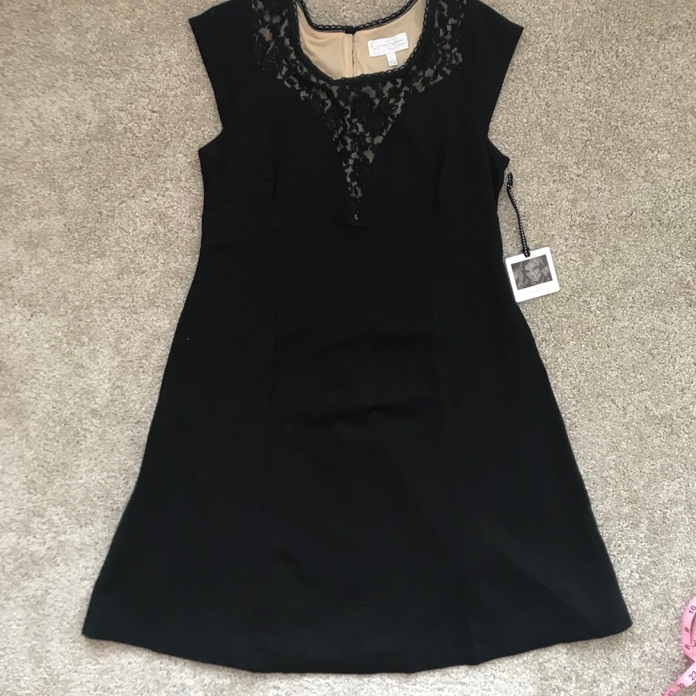 Black and nude maternity dress